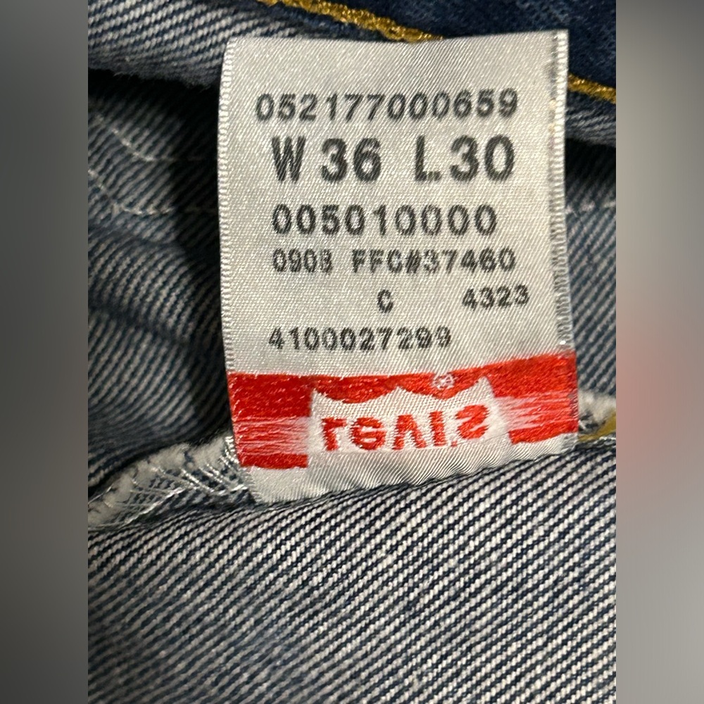 Vintage Levis 501 WPL-423 Straight Leg Jeans Button Fly Size 36x30 Men’s - Picture 8 of 12